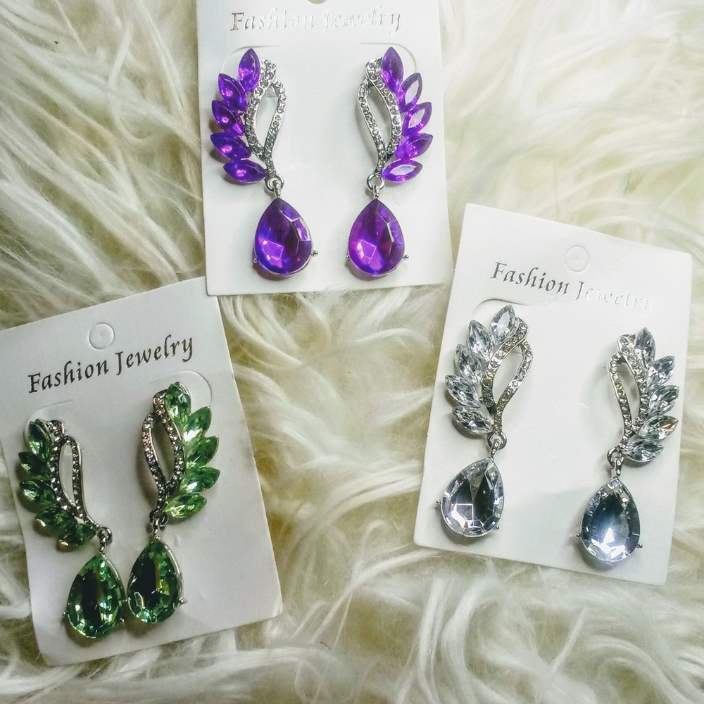 Stunningly beautiful earrings set of 3 pairs